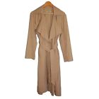 Jac + Jack Size 8 Beige Light Weight Tencile Full Length Trench Coat RRP$800