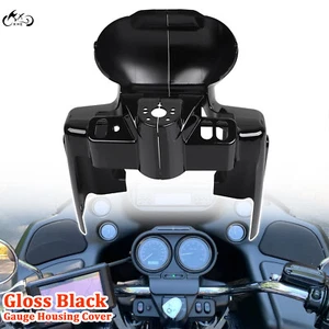 L&R Black Gauge Housing Cover Nacelle Speedo Fairing For Harley Road Glide 98-13 - Picture 1 of 19