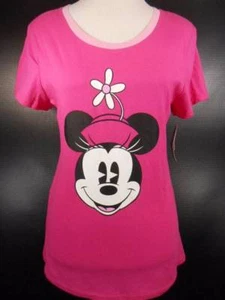 NEW Cool Girl's Large Disney Pink Minnie Mouse Design SS T-Shirt NWT New w/ Tag - Picture 1 of 6