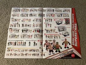 WWE POWER SLAMMER ACTION FIGURES MATTEL POSTER 2-SIDED BRAWLIN' BUDDIES MYSTERIO - Picture 1 of 2