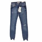 ZARA The Mid Waist Skinny Distressed Jeans Ankle Ripped Destroyed Women's 6 US