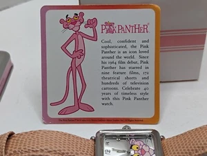 MGM Pink Panther Watch Silver Tone Rectangle New Need Battery - Picture 1 of 10
