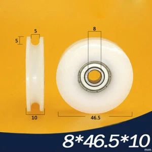 1Pcs Round U Groove Ball Plastic Pulley Guide Roller Wheel Ball Bearing 608ZZ - Picture 1 of 4