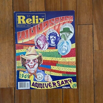 Relix Magazine Music for the Mind Vol 16 No 4 Woodstock Anniversary 1989 Hendrix - Image 1 of 4