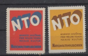 Sweden - NTO National Templar Order Promoting Peace through Sobriety Lot of 2 MH - Picture 1 of 1