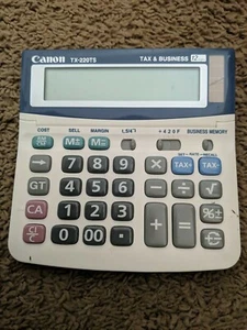 Canon TX-220TS 12 Digital Desktop Tax And Business Solar Cell Calculator - Picture 1 of 5