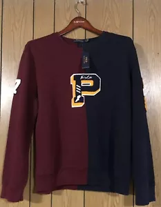 Polo Ralph Lauren “P” Patch Varsity Sweatshirt Sweater Navy Size: XLT MRSP $198 - Picture 1 of 5