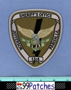 JEFFERSON PARISH * SWAT (Subdued) LOUISIANA Police Patch TACTICAL WINGED 8F - Picture 1 of 1