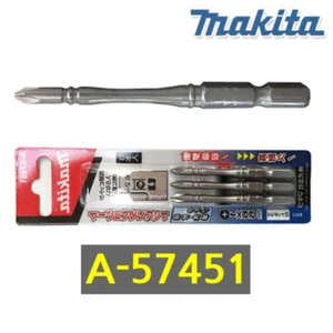 MAKITA A-57451 Silver Torsion Screw Bit 1/4" Hex PH 1 (Slim) 65mm kor - Picture 1 of 3