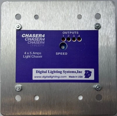 CHASER4: lighting chaser controller 4 x 600W @120V LED lights/neon - Made in USA - Image 1 of 4