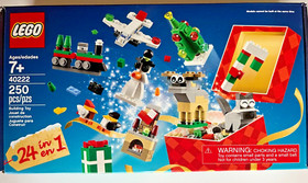 LEGO 40222 Christmas Build Up Building Set - 24 in 1 - New Sealed 250 Pieces