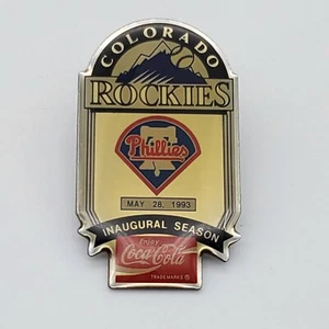 Colorado Rockies 1993 LAPEL PIN 7-11 Coca-Cola Pin #4 Philadelphia Phillies - Picture 1 of 3