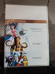 Triple Feature:Ferngully ,Ice Age, Robots DVD, 75 Years - Picture 1 of 5