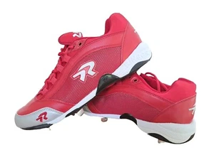 RINGOR Women's Diamond Dynasty Softball Steel Cleats Size 12.5 Red & White NWOB - Picture 1 of 24