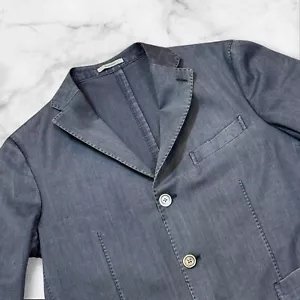 Giacca blazer uomo Boglioli K 40R blu navy lana destrutturata 3 bottoni morbida nuova senza etichette - Foto 1 di 12