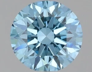 Round 1.02 Carat Fancy Vivid Blue VS1 CVD Loose Lab Grown Diamond - Picture 1 of 3
