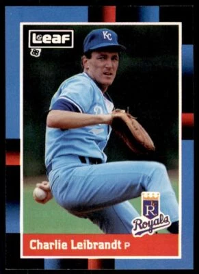 1988 LEAF CHARLIE LEIBRANDT . KANSAS CITY ROYALS #76 - Image 1 of 2