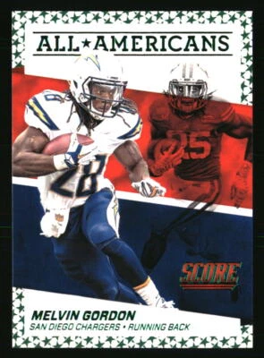 Melvin Gordon 2016 Score #2 FOOTBALL Card - Image 1 of 2