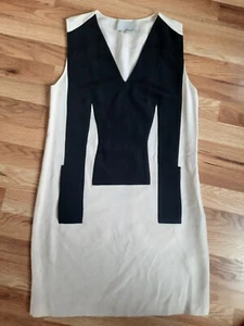 3.1 Phillip Lim 100% Silk Black And White Sleeveless V-Neck Dress Sz 4 MSRP $470 - Picture 1 of 11