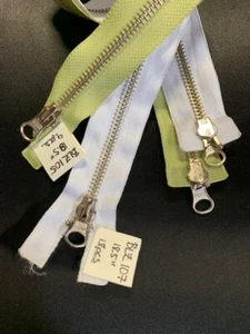 18.5" Metal 2-way Separating Zippers with Stylized Pulls - Picture 1 of 2