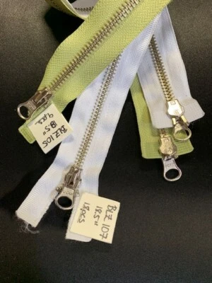 18.5" Metal 2-way Separating Zippers with Stylized Pulls - Image 1 of 2