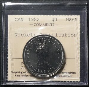 1982 Canada $1 Dollar ICCS MS65 KM134 #22566