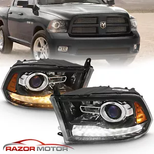 2009-2018 Dodge Ram 1500 2500 3500 Dual/Projector Switchback LED Headlights - Picture 1 of 11