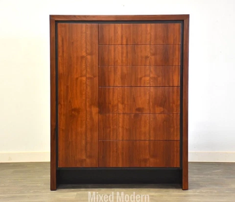 Dillingham Walnut Mid Century Modern Dresser Cover