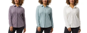 32 Degrees Ladies' Soft Fleece Button Up Shirt - Picture 1 of 19