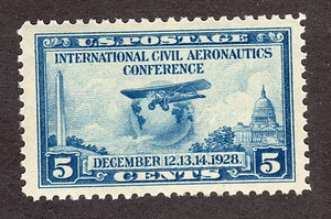 US # 650 (1928) 5c - MNH(OGnh) - Grade: VF/XF EFO: Offset on back of stamp. - Picture 1 of 2