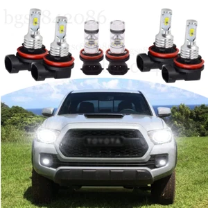 For Toyota Tacoma 2016-2019 2020 2021 2022 LED Headlight + Fog Light Bulbs Combo - Picture 1 of 10