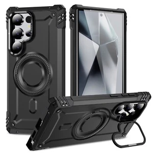 For iPhone 16 Pro Max 15 14 13 12 11 Shockproof Mag Safe Case with Camera Stand - Picture 1 of 14