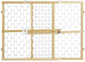 Toddleroo by North States Quick Fit Oval Mesh Wooden Baby Gate: 26.5"- 42" Wi... - Picture 1 of 4