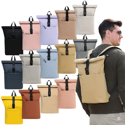 Cityrucksack RollTop Rucksack Freizeitrucksack Herren Damen Wasserabweisend - Bild 1 von 4