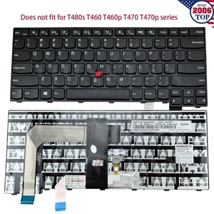 Nuevo teclado para computadora portátil de EE. UU. sin retroiluminación para Lenovo Thinkpad T460s T470s marco negro - Imagen 1 de 8