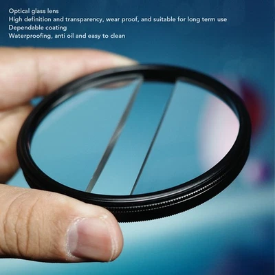 58MM Double Half Moon Special Blur Effects Filter Double Glass Camera Center CEL - Image 1 of 4