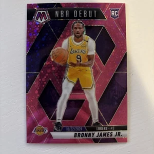 2024-25 Mosaic Bronny James Jr Fast Break #262 Pink Mosaic/20 RC debut en la NBA  - Imagen 1 de 2