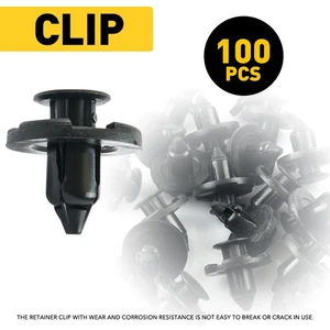 100X 8mm Plastic Rivet Trim Clips for Bumpers Splashguards Fit Nissan 0155309321 - Picture 1 of 13