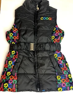 90s Y2k COOGI Black Puffer Vest Women Small Streetstyle Cold Weather Winterwear - Picture 1 of 12