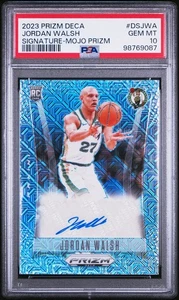 Jordan Walsh 2023-24 Prizm Deca Signature Mojo 8/25 Rookie RC automático PSA 10 POP 6 - Imagen 1 de 3
