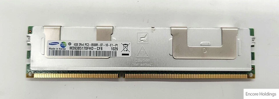 Samsung 4 GB Memory Module - 2Rx4 - DDR3 SDRAM - 1066 MHz - M393B5170FHD-CF8 - Image 1 of 1