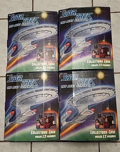 1993 Star Trek The Next Generation Action Figure Storage Carrying Case Lot Of 4 - Picture 1 of 6