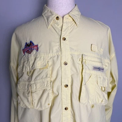 Hook & Tackle Outfitters Technical Fishing Gear Yellow Long Sleeve Men's Sz XL - Image 1 of 4