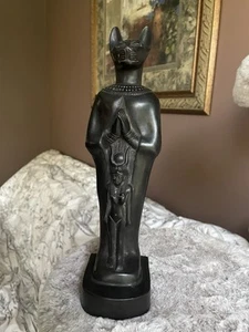 Ancient Egyptian Goddess Bastet Statue Deity Authentic Stone Handmade in Egypt - Picture 1 of 9