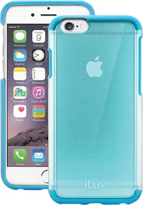 iLuv Vyneer Case for iPhone 6/6S, Clear/Blue - Picture 1 of 8