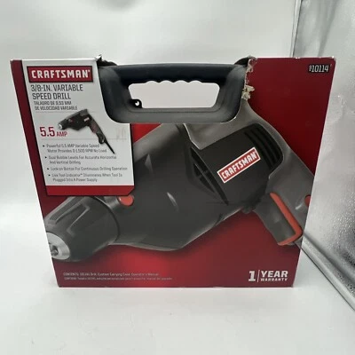 TALADROS CON CABLE CRAFTSMAN 10114 3/8" VELOCIDAD VARIABLE 5,5 AMP - TOTALMENTE NUEVOS EN CAJA Foto 1 de 4