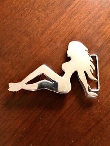 Sexy Mudflap Girl Mud Flap Trucker Chick Truck Metal Unisex Men’s Belt Buckle - Picture 1 of 2