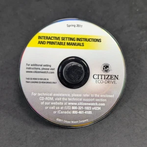CITIZEN ECO DRIVE CD ROM INTERACTIVE INSTRUCTIONS SPRING 2011 - V.GOOD COND. - Picture 1 of 6