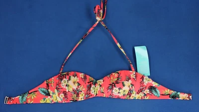 H&M Wireless Lined Bandeau Strapless Bikini Top NWT Size 6 #H3657 - Image 1 of 4