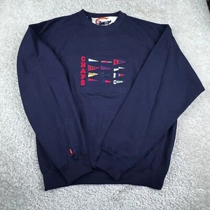Sudadera De Colección Chaps Ralph Lauren Para Hombres Grande Años 90 Banderas Pullover Stock Muerto - Imagen 1 de 6
